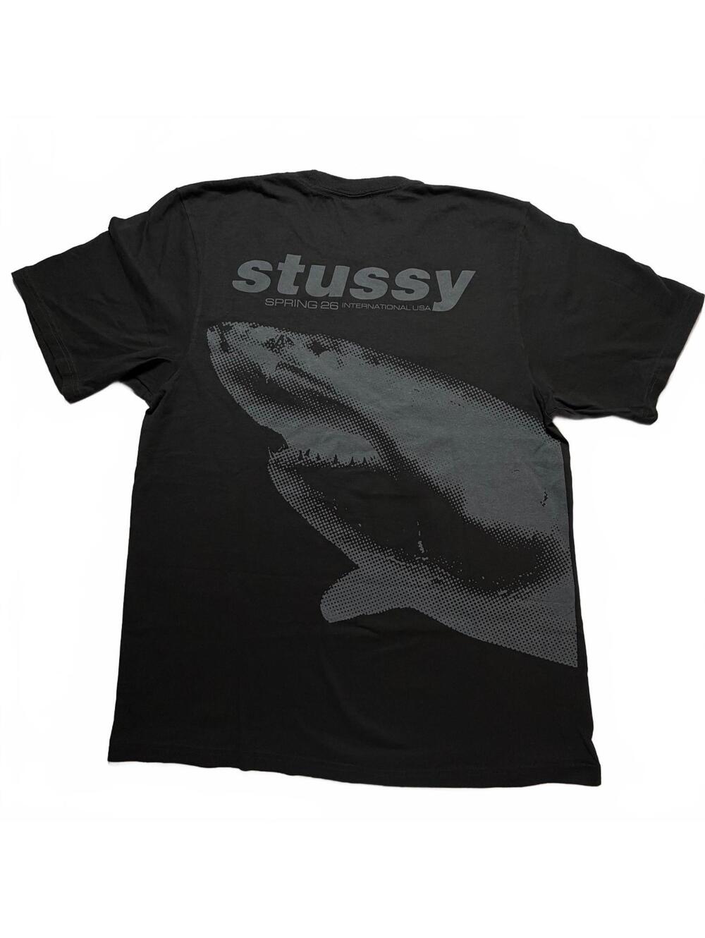 Stussy Shark Pig Dyed Tee Black DSM M NWT